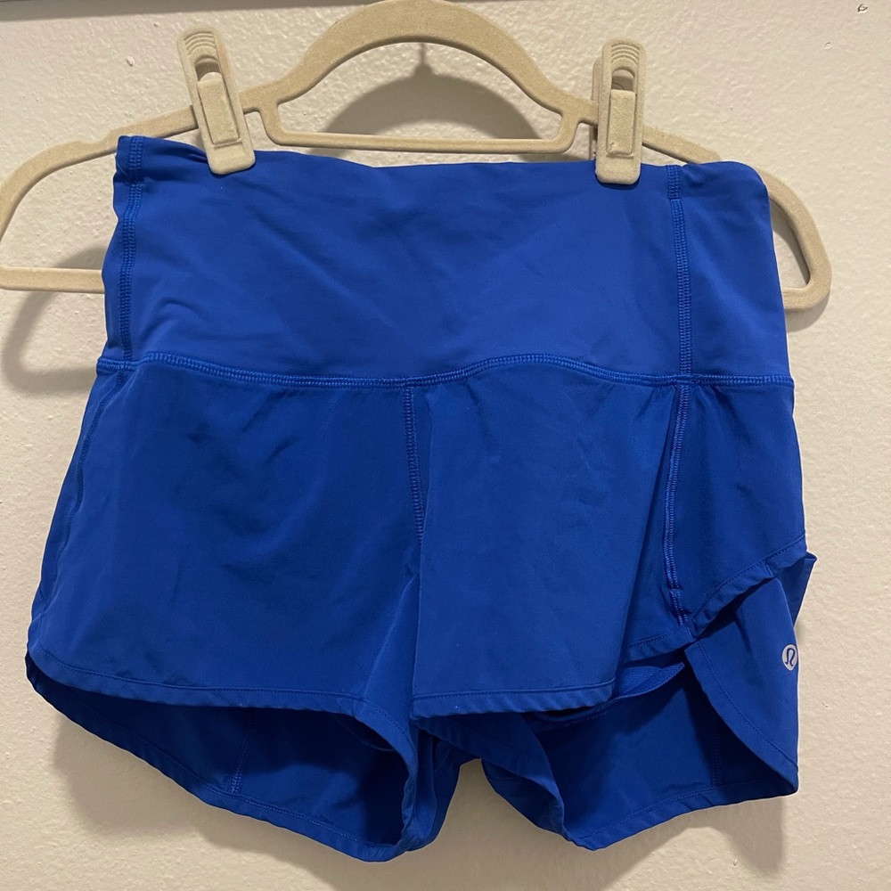Speed up high-waisted short 4” Cobalt blue